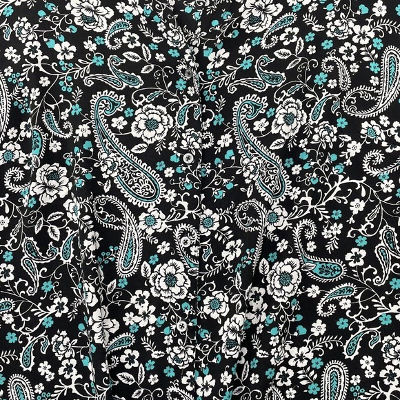 Talbots Womens Plus Size 2X Printed Lightweight‎ Polyester 3/4 Sleeve Blouse Top - Picture 14 of 15